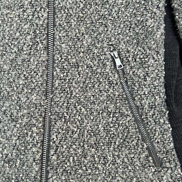 Rebecca Taylor Tweed Textured Moto Zip Up Jacket Women’s Size 10 - Picture 3 of 9